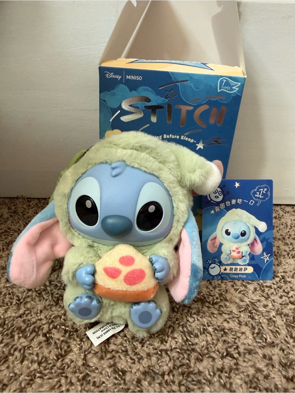 Miniso x Disney Stitch “Crispy Pizza” Purse Pendant
